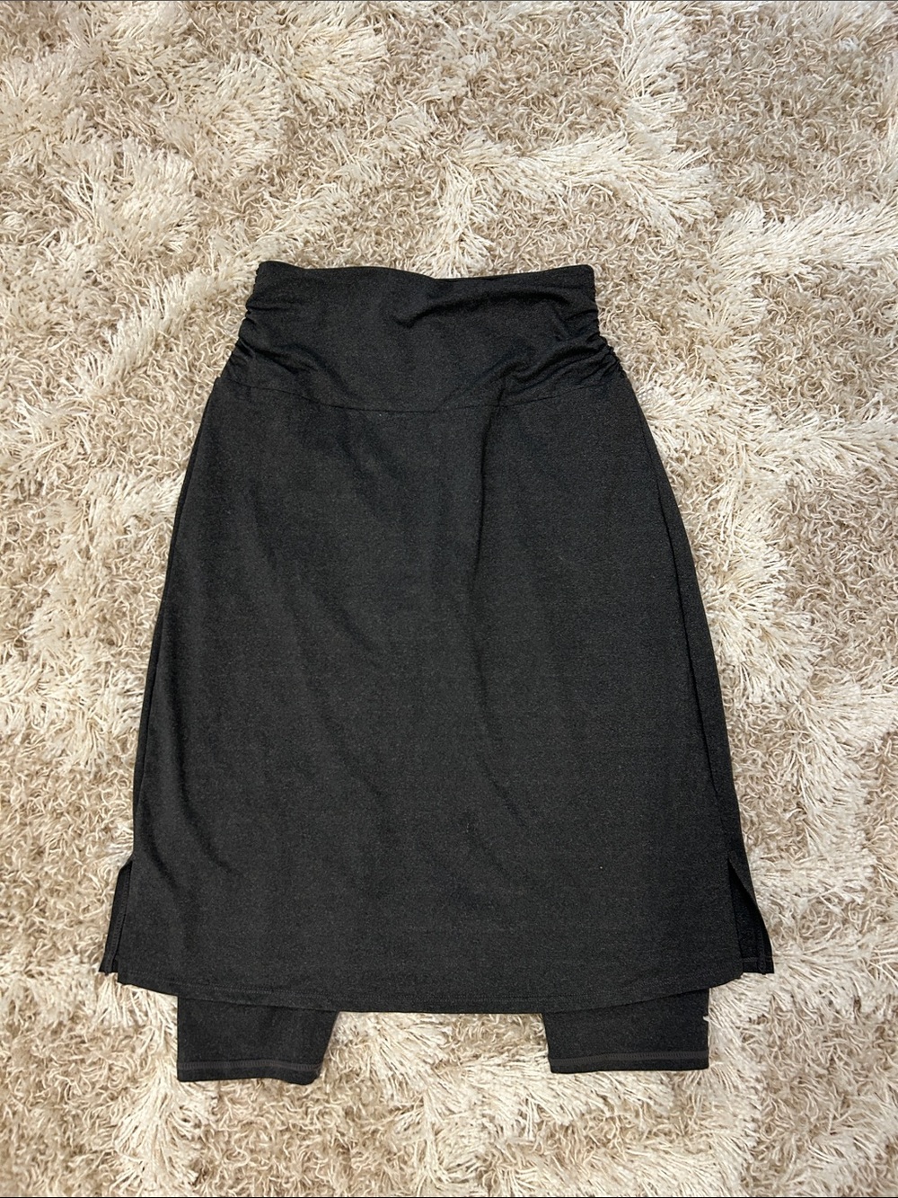 Womens Gray Active Swim Skirt Modest S